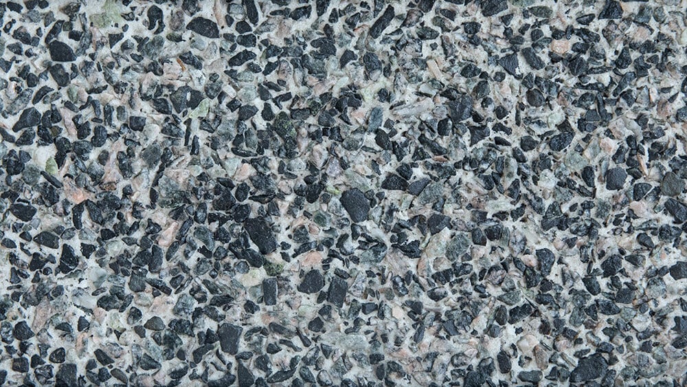 Swatch of Black Ash exposed aggregate concrete